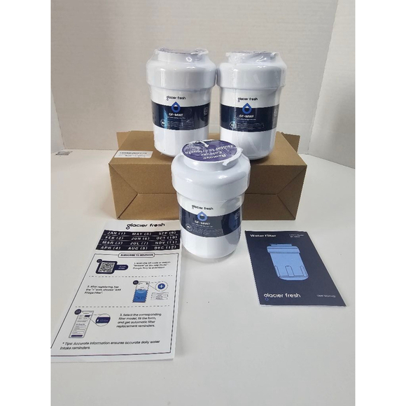 Glacier Fresh Refrigerator Water Filter, 3 Pack,‎ White GF-MWF Pics Show Models - Picture 1 of 7